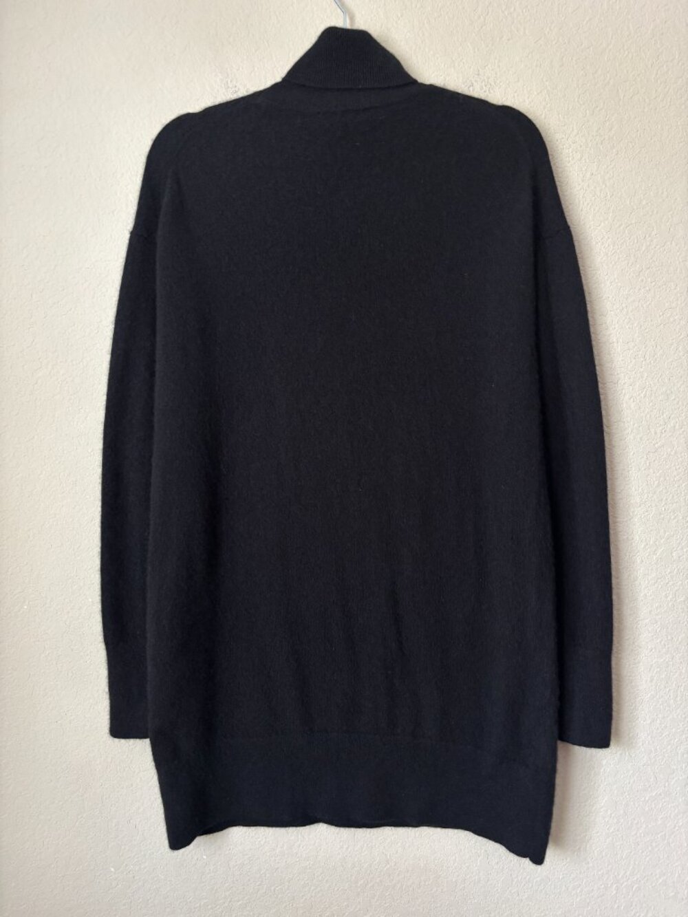Everlane Cashmere Essential Black Turtleneck Mini Sweater Dress - Picture 8 of 10